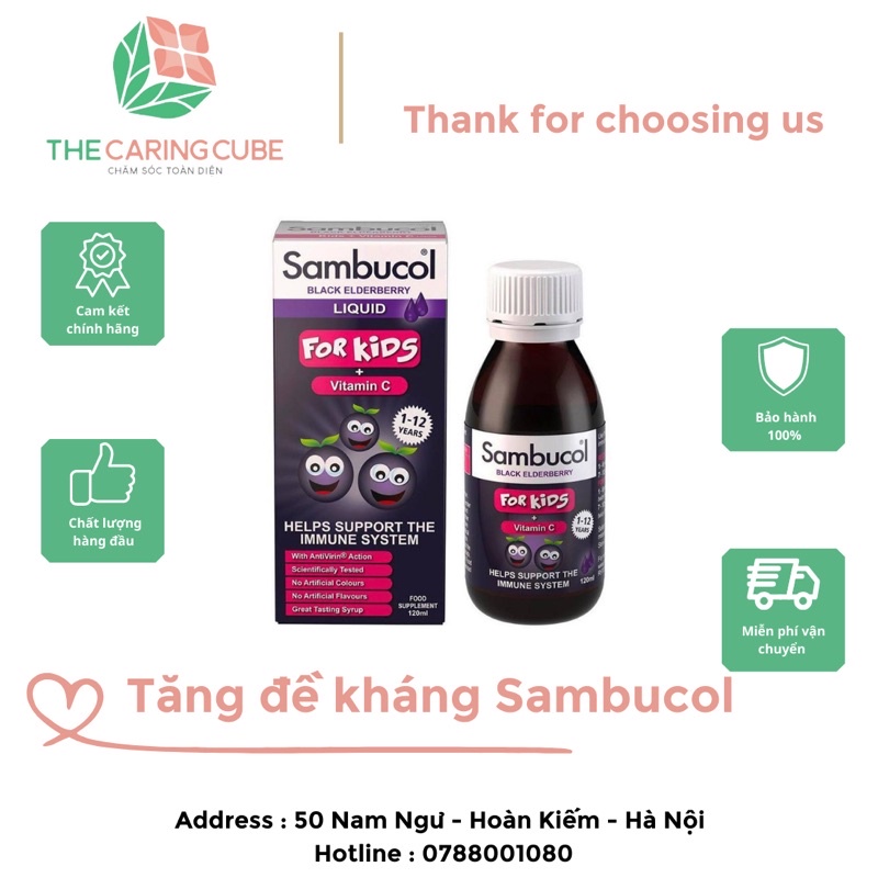 Siro tăng đề kháng Sambucol Anh 120ml