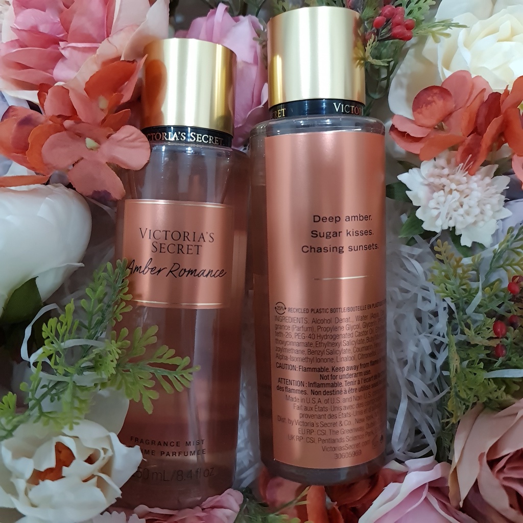 Xịt thơm toàn thân Victoria's Secret Body Mist AMBER ROMANCE - Hương Thơm Quyến Rũ 250ml