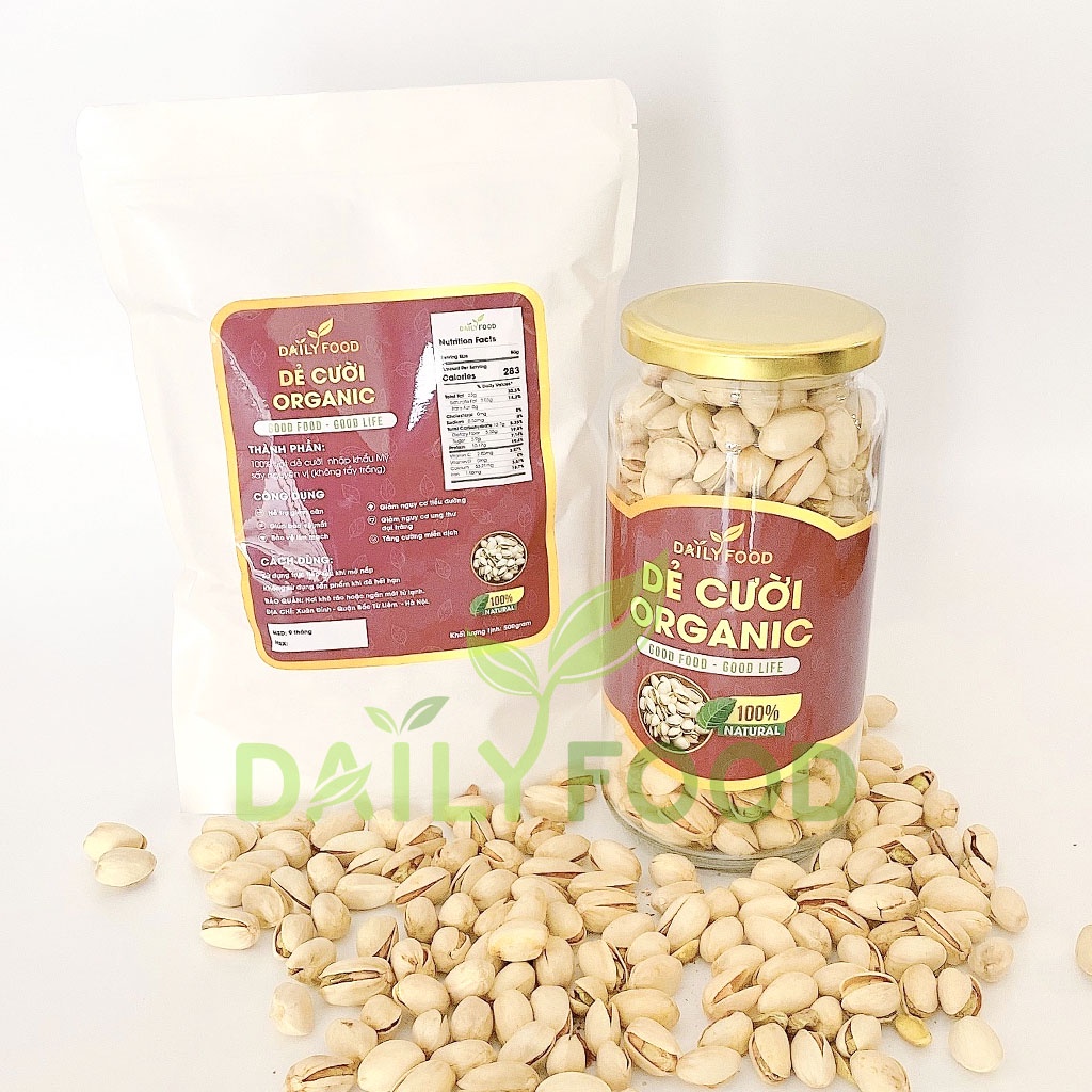 Hạt dẻ cười rang muối giàu dưỡng chất DailyFood Chính hãng Không Tẩy Trắng nhập khẩu tốt cho người ăn kiêng