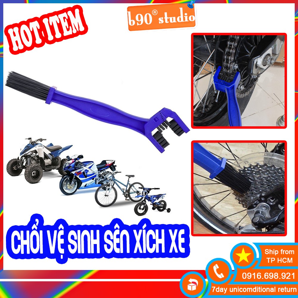 GIÁ SỈ  Bàn Chải Chổi Vệ Sinh Cọ Sên Xích Cho Xe Máy, Xe Đạp
