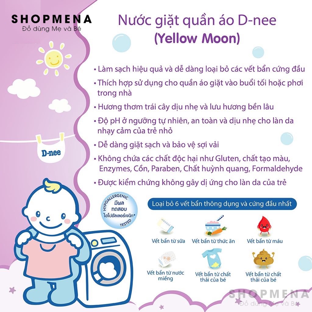 Nước Giặt Xả Vải DNEE Giặt Sạch Hiểu Quả Không Kích Ứng Da, Hương Thơm Dài lâu 3L