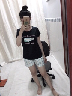 Bộ đùi thun phối kate