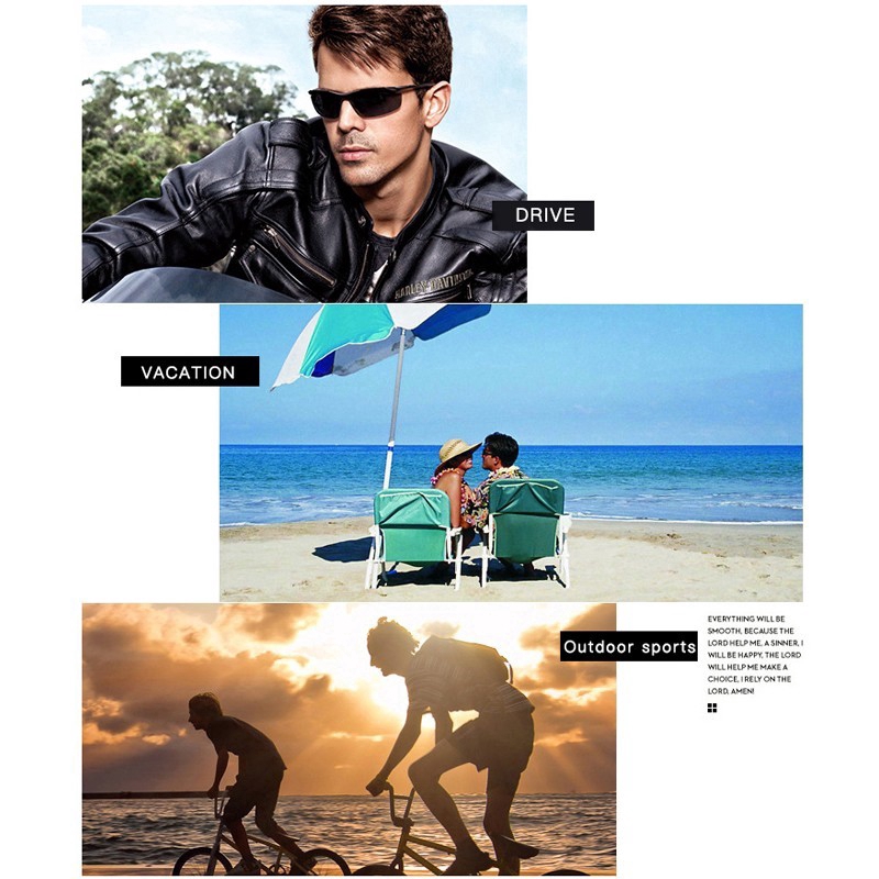 Kính Mát Phân Cực Kiểu Dáng Đơn Giản Dành Cho Nam