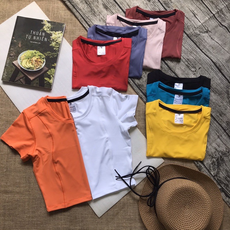 ÁO CROPTOP THUN LẠNH NQ - ÁO THỂ THAO NỮ