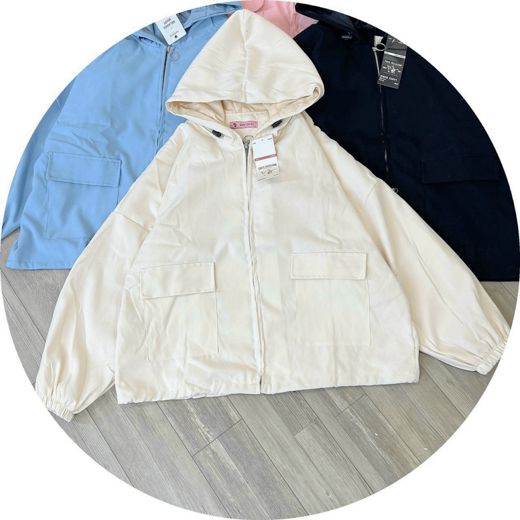 ÁO KHOÁC NỮ CHỐNG NẮNG TRƠN CÓ DÂY KÉO CHẤT LIỆU DA LỘN CAO CẤP ĐỦ SẮC MÀU