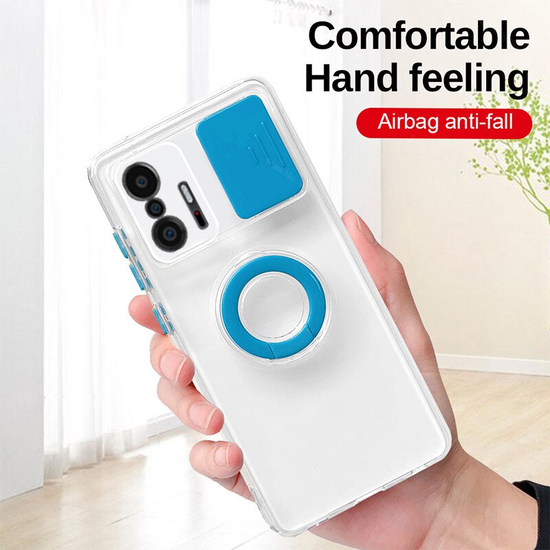 Ốp điện thoại kiểu áo giáp có nhẫn đỡ cho XIAOMI REDMI NOTE 10 11T PRO 5G MI 11T MI 11PRO