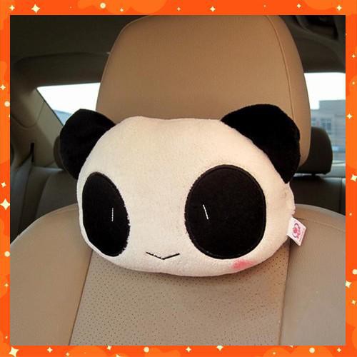 Combo 2 Gối Tựa Đầu Panda trên ô tô xe hơi, xe ô tô