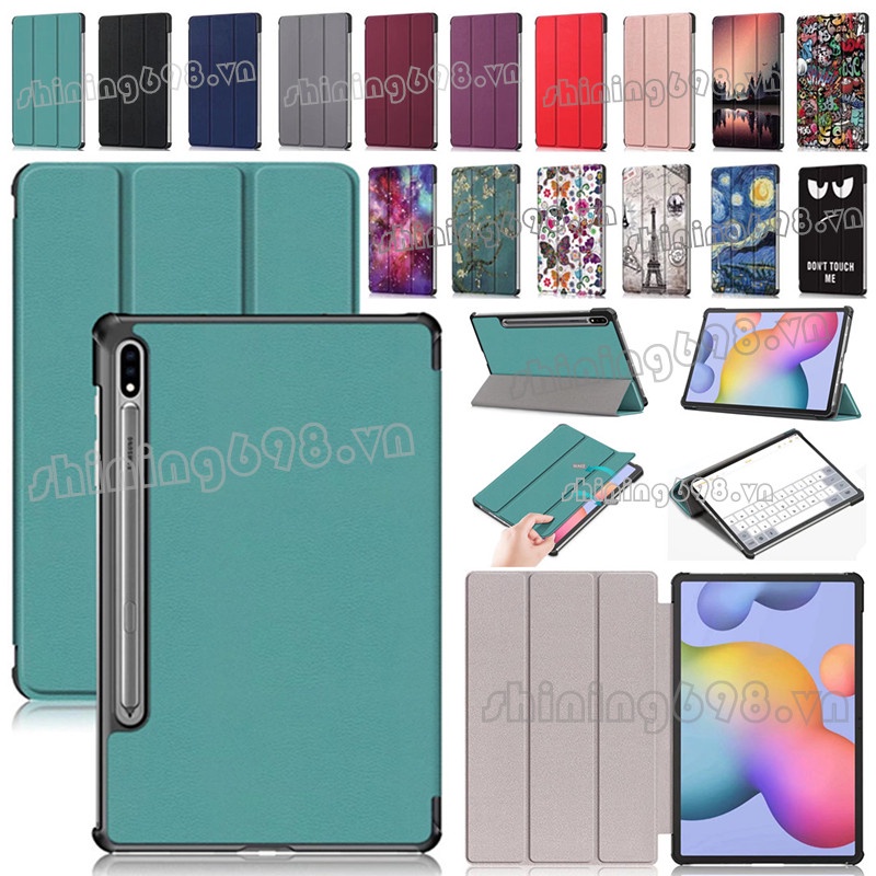 Bao da máy tính bảng nắp lật từ tính đánh thức/ ngủ cho Samsung Galaxy Tab S7 FE 2021 12.4 inch SM-T730 T735 T736B