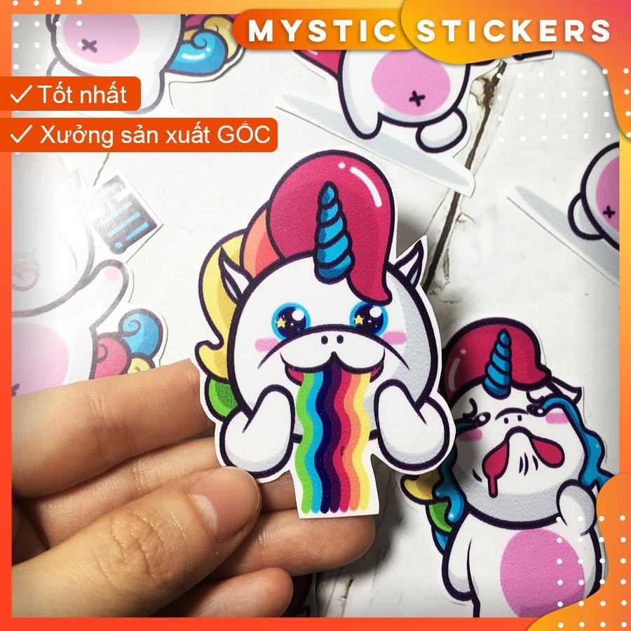 [UNICORN-KỲ LÂN] 9 Sticker chống nước/ dán laptop vali xe mũ bảo hiểm nhà cửa ...