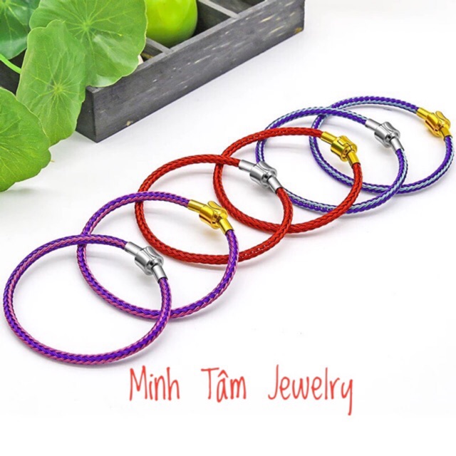 Vòng tay dây cước đeo charm-Minh Tâm Jewelry