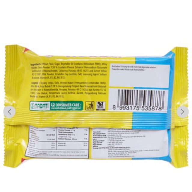 Bánh xốp Nabati kem phô mai 58g