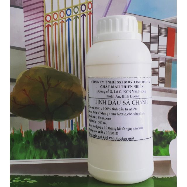 Tinh Dầu Sả Chanh NEOP (Singapore) 500ml Đuổi Muỗi - Tặng Kèm 3 Ống Bóp Giọt Nhựa 3.5ml - Lemongrass Essential Oil