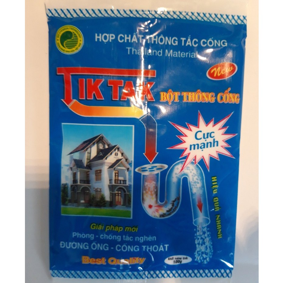 Bột thông cống Tiktak, bột thông khử khuẩn, chống tắc siêu mạnh
