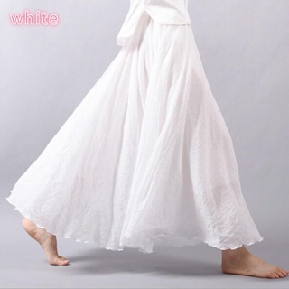 Chân váy trắng Nhật, linen xô