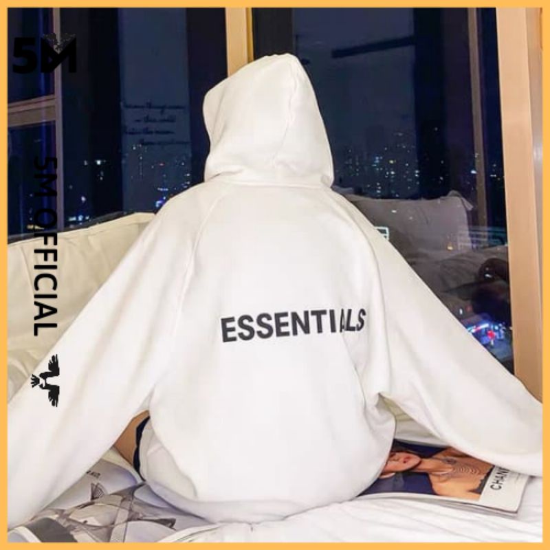 Áo Hoodie Unisex Khóa Kéo ESSENTIALS, Áo Khoác Nỉ Ngoại KNK05