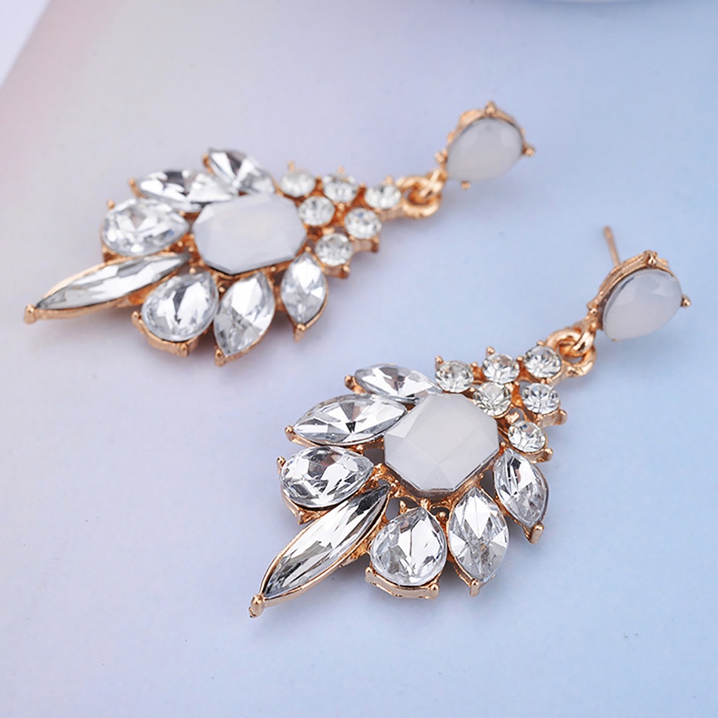 Khuyên Tai Đính Đá Hình Giọt Nước Thời Trang Thanh Lịch Dành Cho Nữ
