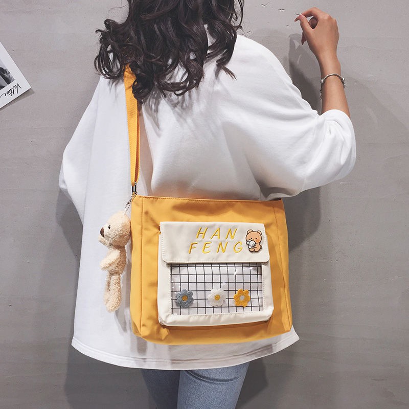 Túi Vải Canvas Đeo Chéo Phong Cách Hàn Quốc Trẻ Trung Dành Cho Nữ | BigBuy360 - bigbuy360.vn