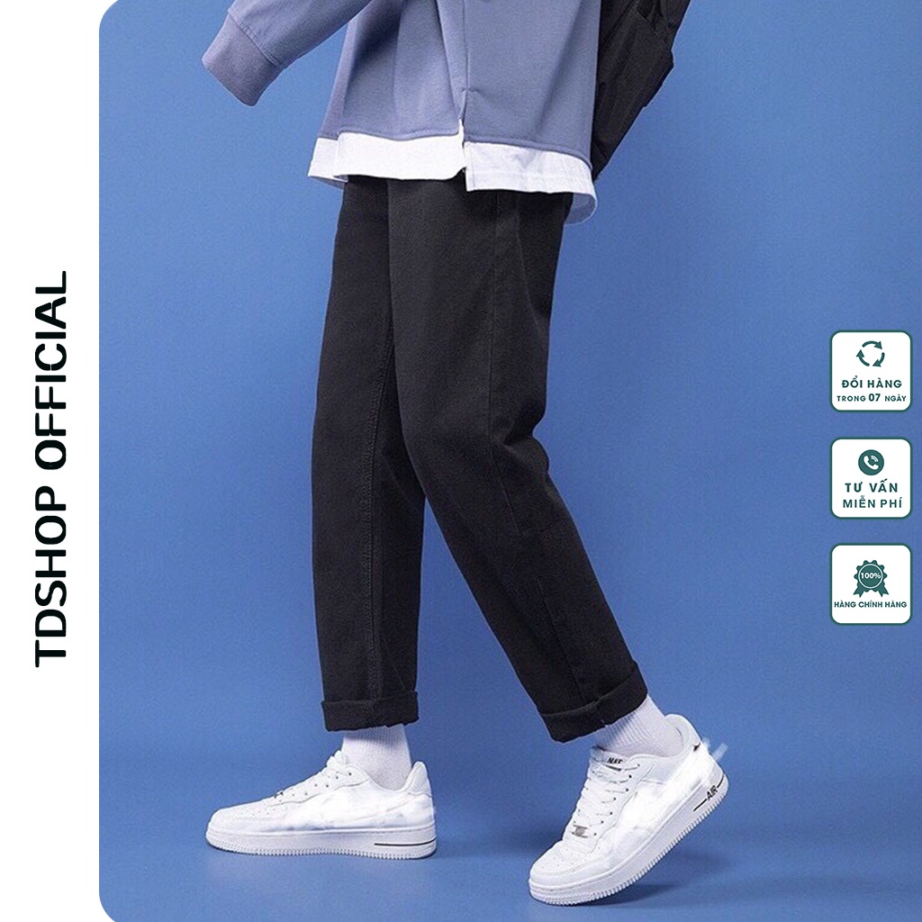 Quần Jeans Đen Nam Suông Đứng Basic, quần bò baggy nam ống rộng vải jeans cao cấp không phai màu
