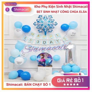 (CÓ TRỤ 7 NHÁNH) SET TRANG TRÍ SINH NHẬT BONG BÓNG CÔNG CHÚA ELSA ANNA CHO BÉ GÁI KÈM SỐ TUỔI