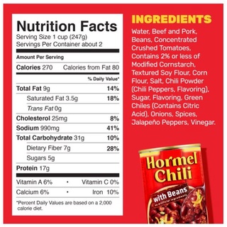 Sốt Hormel Chili with beans 425g