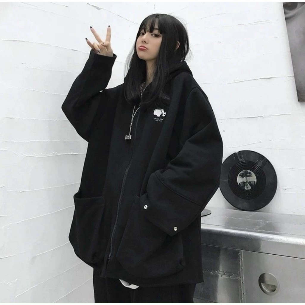 Áo Khoác Hoodie Nữ Nón Lớn Phối Túi Dọc  PHong Cách Thời Trang THu Đông 2022 Thời Trang hhp 2022