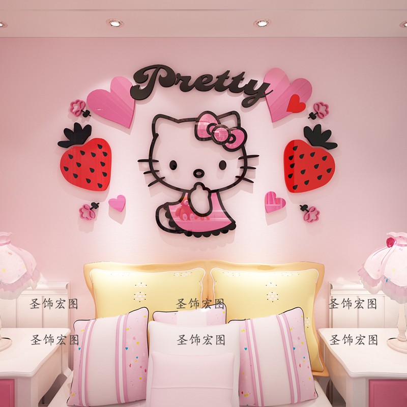 🌻DÁN TƯỜNG 3D KITTY NEW 🎀 KITTY HOUSE