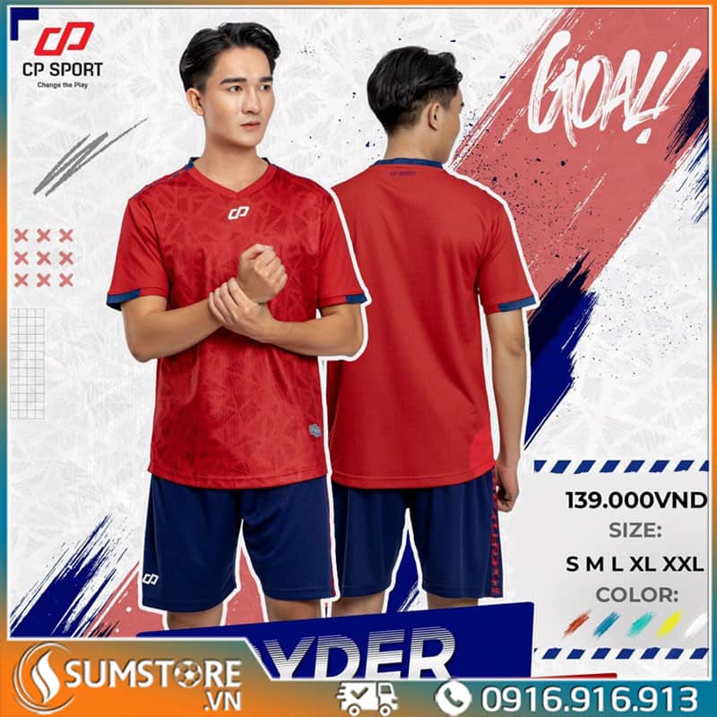 Áo Đá Bóng Không Logo Ryder – Đỏ 2022 - Áo Bóng Đá Mới Nhất