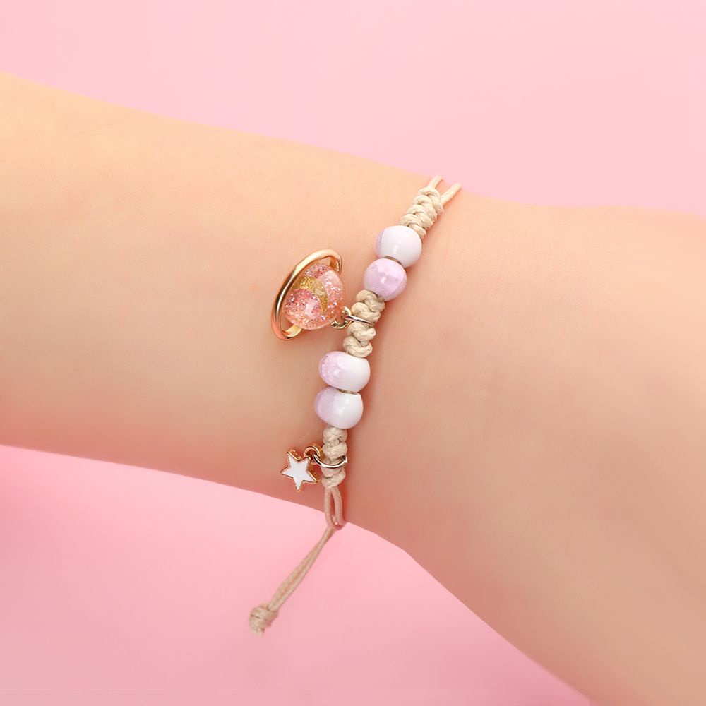 Vòng Tay Dây Bện Mặt Hình Hành Tinh Vũ Trụ Mihan Làm Bằng Thủ Công Nhiều Màu Sắc Làm Bằng Tay Cho Cặp Đôi/Học Sinh