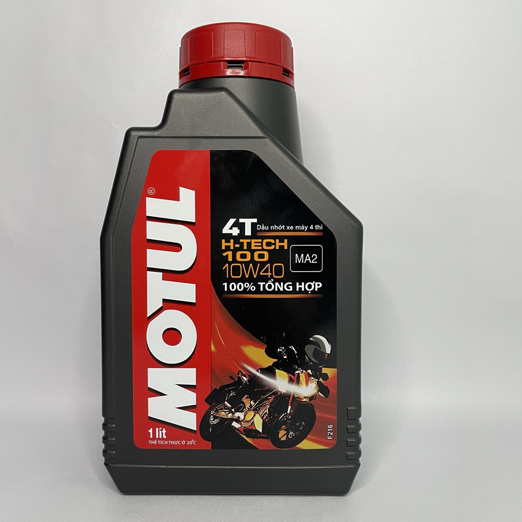 Nhớt Motul H-TECH 10w40 1 lít  ( Nhớt xe số,tay côn, tổng hợp hoàn toàn, MA2, SN)