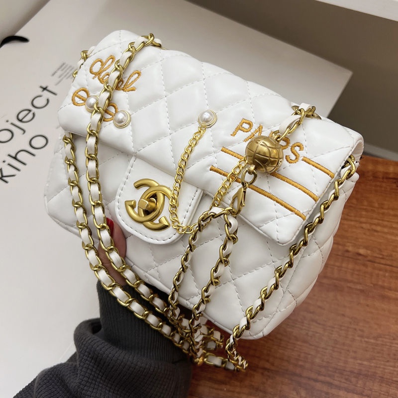 Túi Da Mềm Đeo Chéo Vai Thời Trang 2022 Có Dây Xích Đeo Chéo