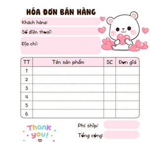 BILL HOÁ ĐƠN MINI ( lẻ 1c -2 liên)