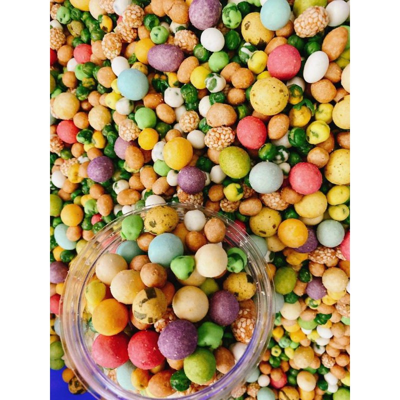 ĐẬU MIX VỊ LON 500GR[FREE SHIP] TỪ ĐƠN 50K, [Loại Đặc Biệt] Hàng ngon nhà làm