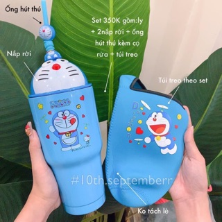 LY GIỮ NHIỆT NẮP 3D KITTY & DOREMON
