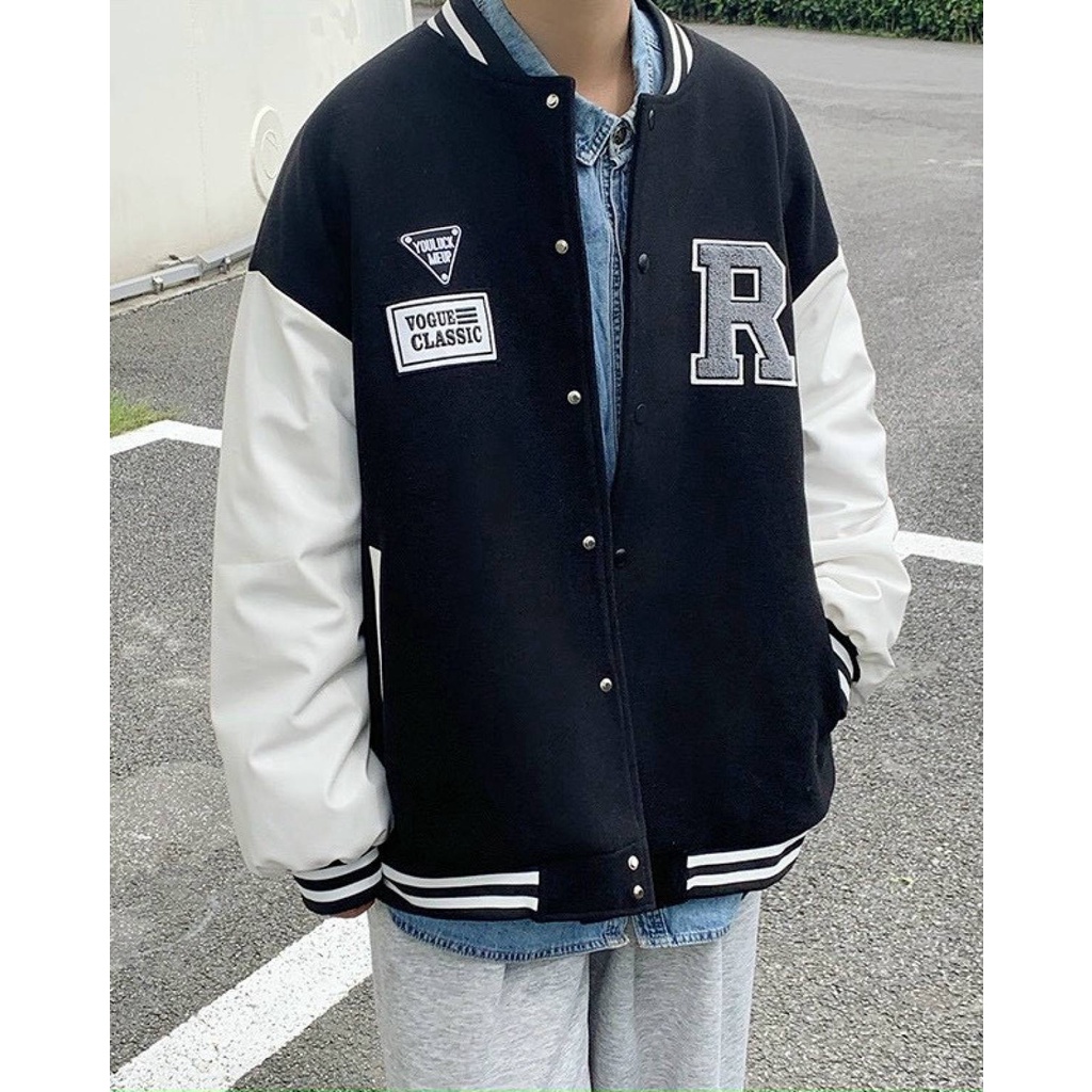 Áo Khoác Bomber Nam Nữ Chất Liệu Nỉ Dạ Phối Tay Kaki Cao Cấp Sành Điệu Thời Trang chất lừ hot nhất năm