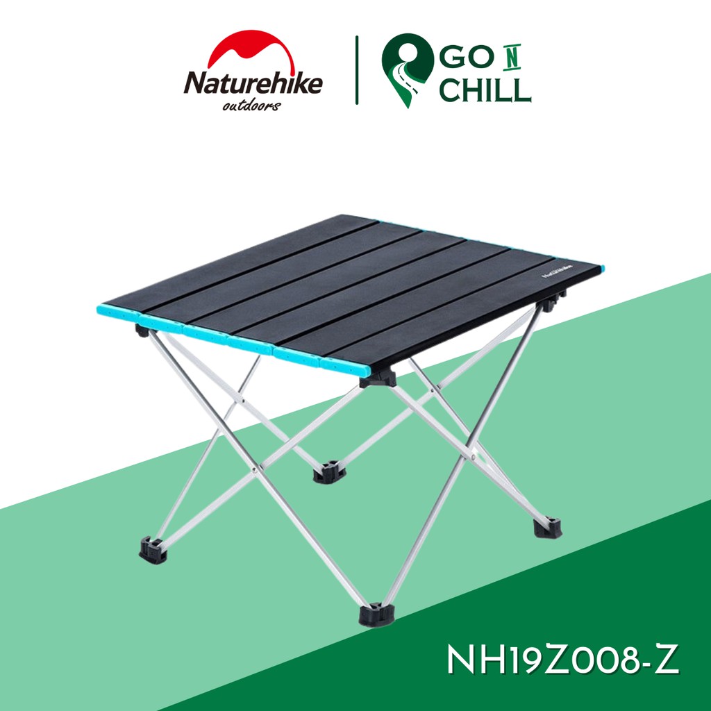 Bàn xếp inox mặt nhôm gấp gọn đi cắm trại, câu cá NatureHike NH19Z008-Z