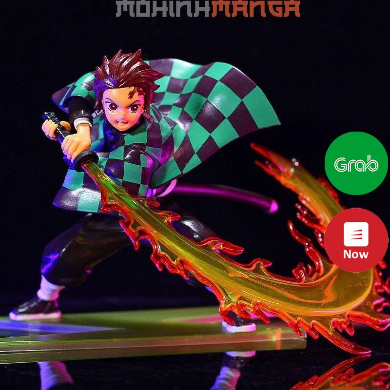 Mô hình Tanjiro thi triển Vũ điệu hỏa thần Tanjirou Kimetsu No Yaiba Thanh gươm diệt quỷ cứu nhân Nezuko Zenitsu Đại trụ