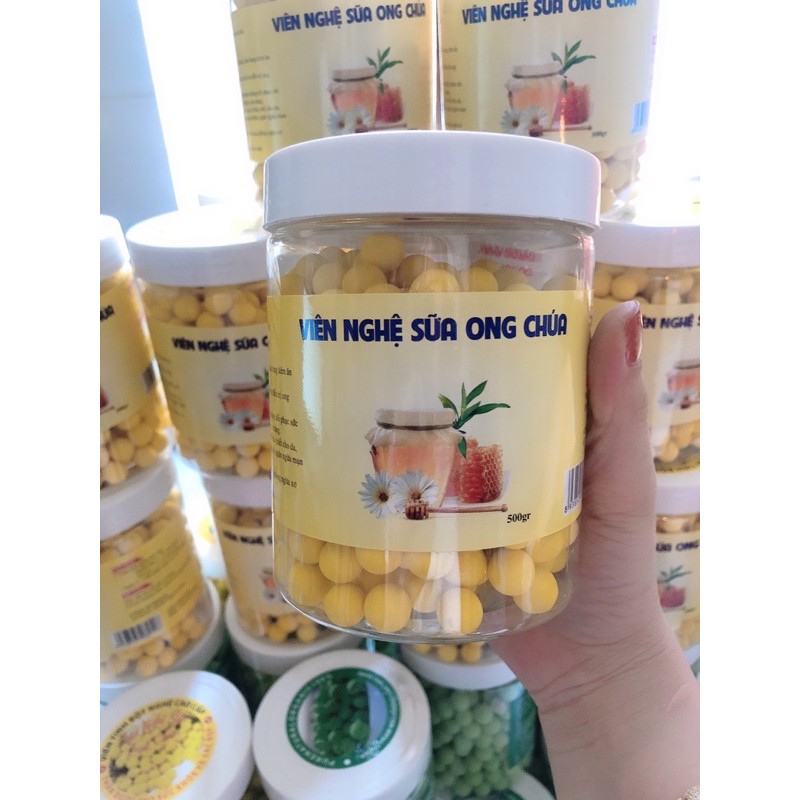 VIÊN KẸO TINH BỘT NGHỆ  SUA ONG CHUA 500gram