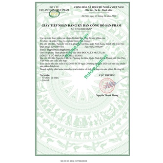 Bocalex multi, Viên sủi bổ sung vitamin C và khoáng chất, tăng cường sức đề kháng, tuýp 20 viên