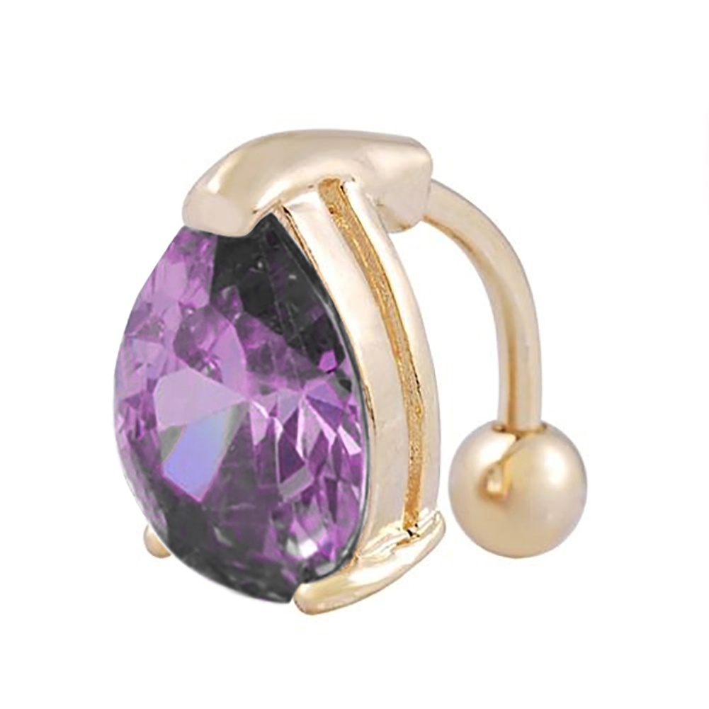 Khuyên rốn đính đá bằng thép y tế