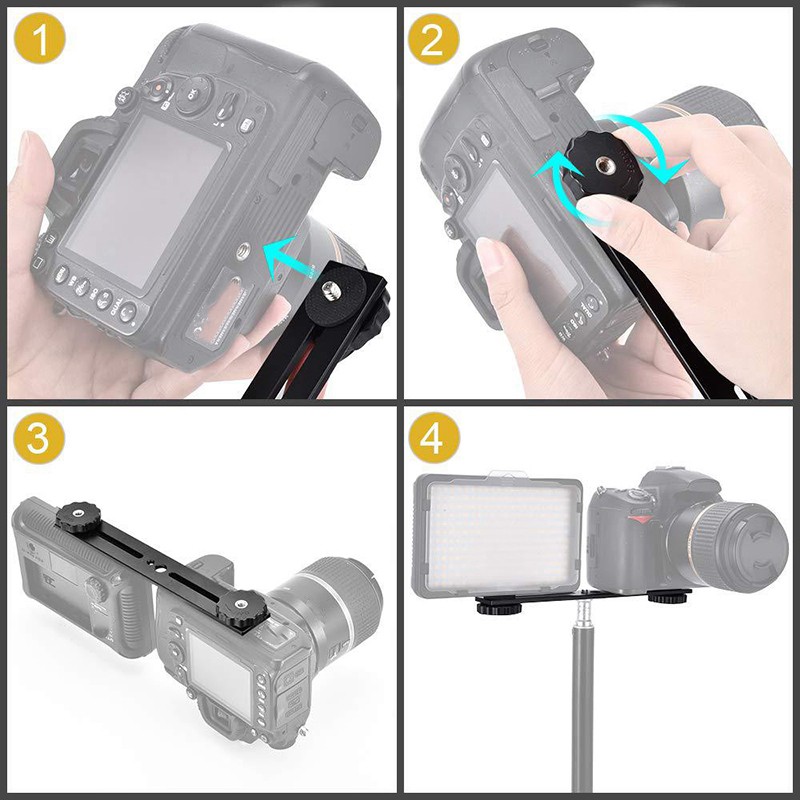 Giá Đỡ 3 Chân 8 Inch Kèm Đinh Vít 1 / 4 Vít Cho Máy Ảnh Dslr