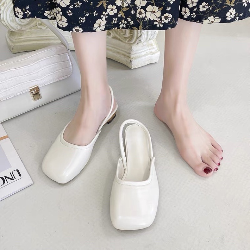 Dép sục nữ mũi vuông đế bệt quai sau Hàn Quốc GS23
