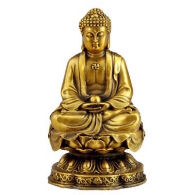 Tượng Phật Tổ Như Lai Bằng Đồng Vàng Để Ô tô