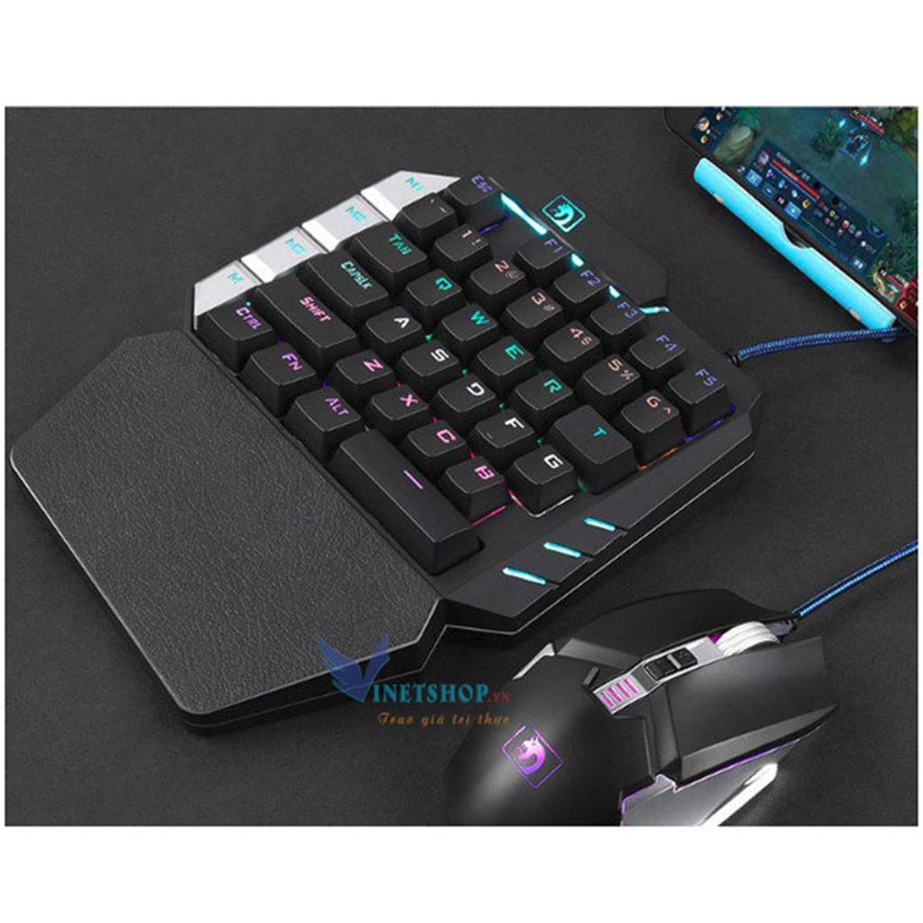 Bàn phím cơ 1 tay Technology K109 LED RGB swith blue chuyên game Pubg -DC3708