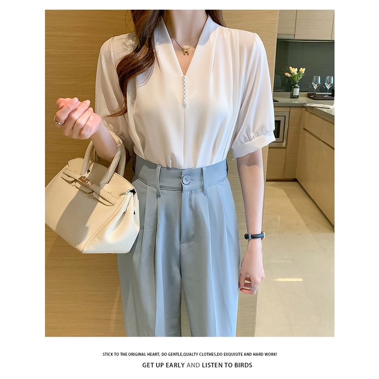 Áo Thun chiffon Tay Ngắn Dáng Rộng Có size Lớn Thời Trang Mùa Hè Dành Cho Nữ