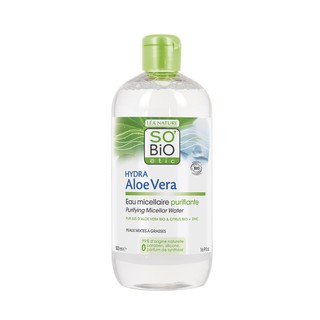 SoBio etic Dung dịch tẩy trang hữu cơ kiềm dầu với tinh chất lá lô hội 500ml