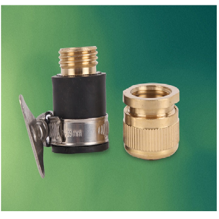 ĐẦU NỐI tại vòi 16mm or 21mm ra bằng đồng ren 21mm NỐI ỐNG 16mm , CÓ KHÓA CỔ DÊ sắt - TH 768