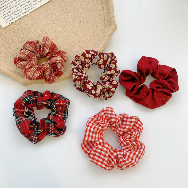 Dây buộc tóc màu trơn thiết kế đáng yêu ngọt ngào cho nữ