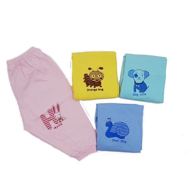 Quần dài màu bo gấu 100% cotton Thái Hà Thịnh