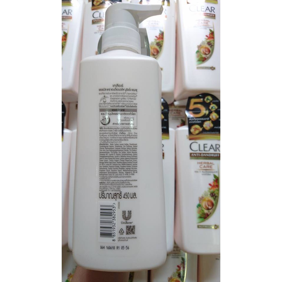 DẦU GỘI CLEAR THẢO DƯỢC THÁI LAN-450 ML