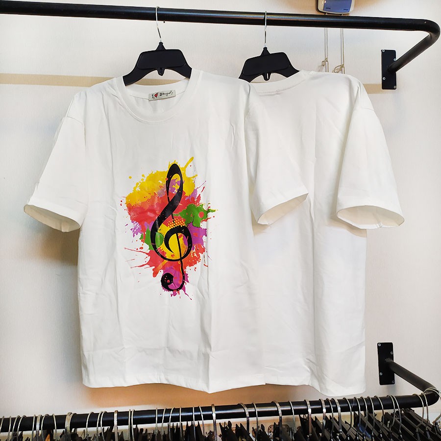 Áo Phông Nam Nữ Unisex In Hình Nốt Nhạc Tôn Dáng Lịch Lãm Oversize Siêu Đẹp Piki Shop
